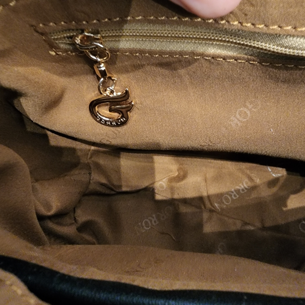 New Gorran Leather Crossbody or Handheld Bag Mini Weaved Front Classic - Picture 7 of 12